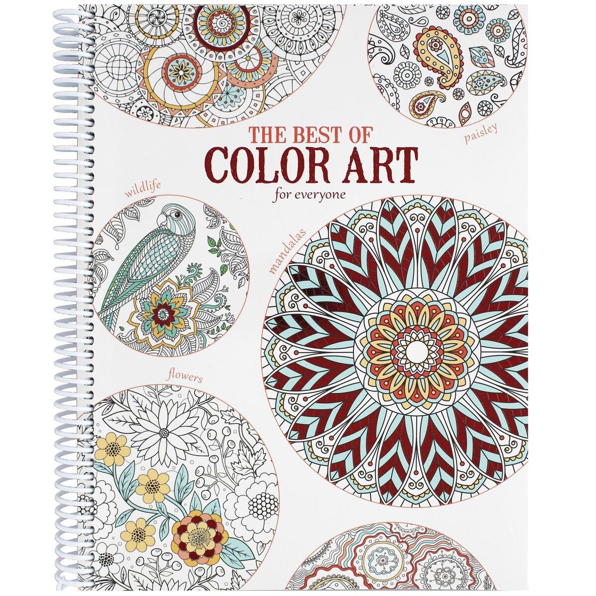 Leisure Arts The Best of Color Art For Everyone Adult Coloring Book for Women and Men, 8.5&#x22; x 10.75&#x22; - Over 90 Designs - Stress Relieving Adult Coloring Books