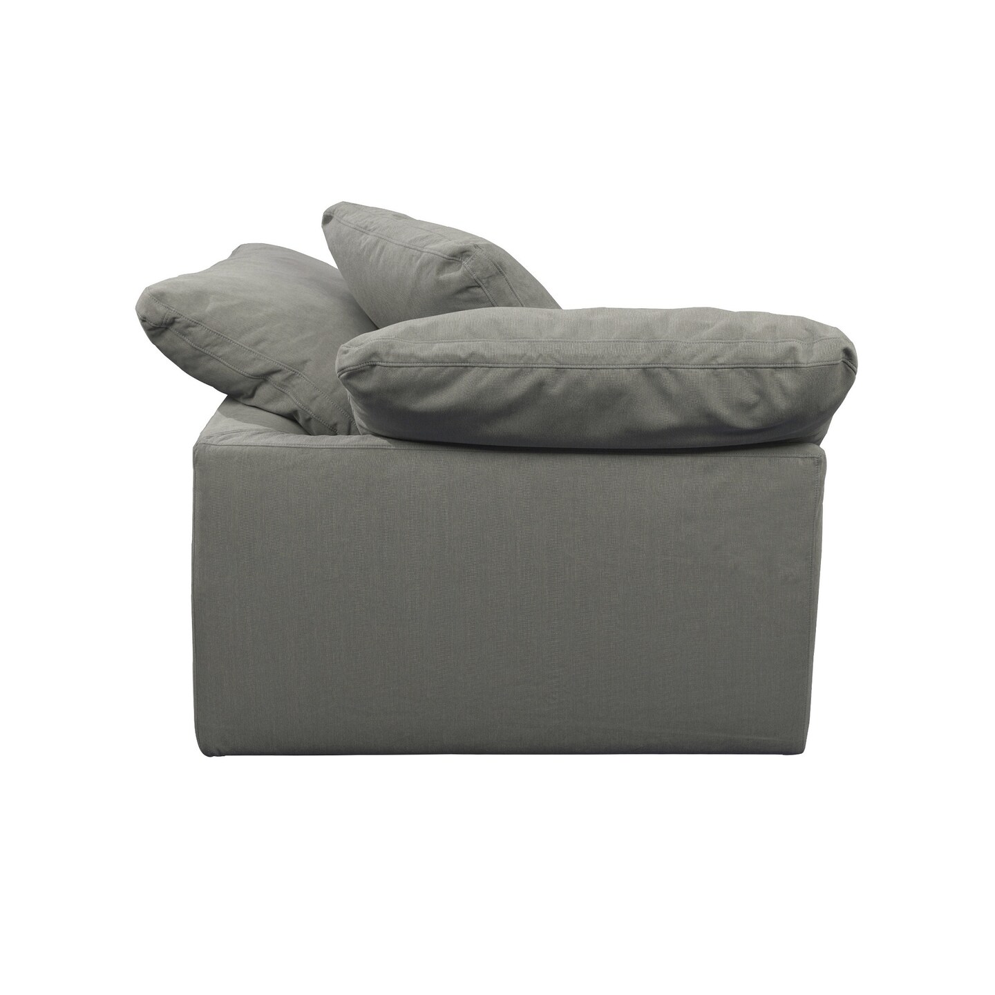 The Hamptons Collection 5-Pieces Gray Fabric Modular Arm Chair Square Slipcovers 44&#x22;