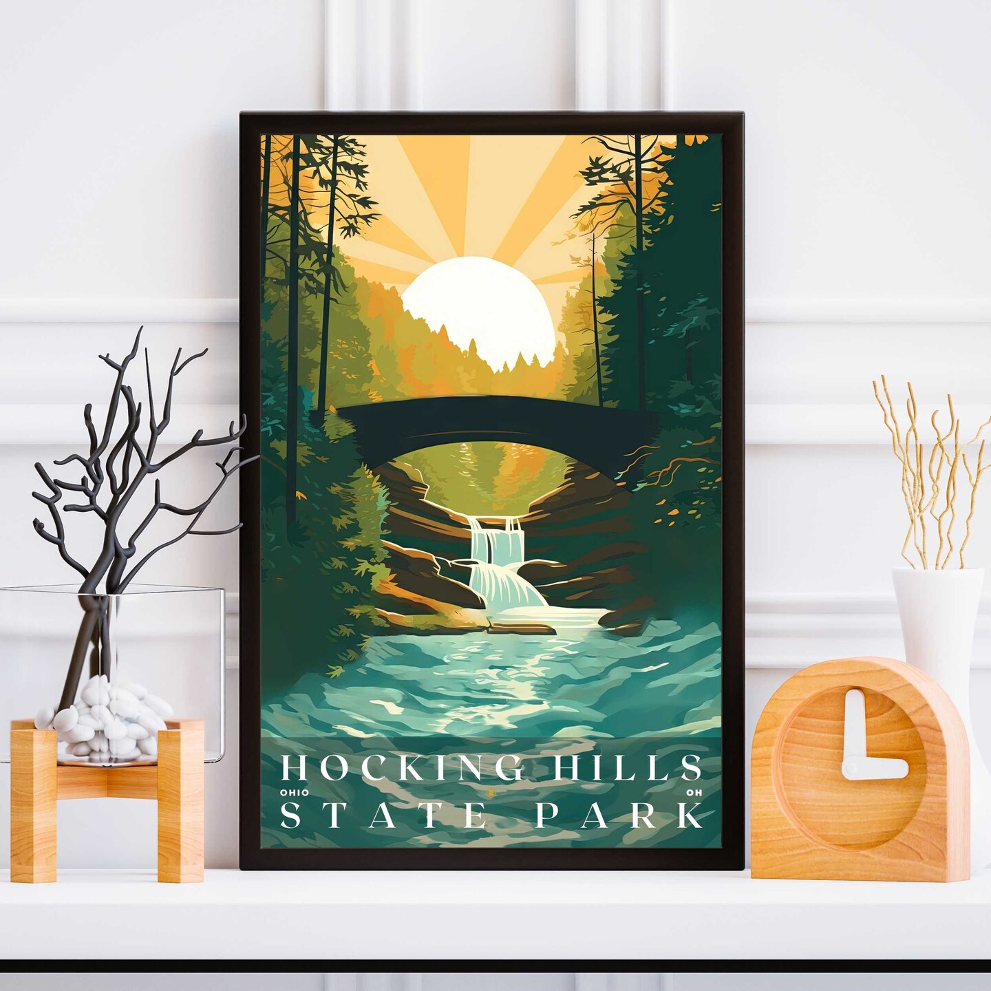 Hocking Hills State Park Poster, Travel Art, Office Poster, Home
