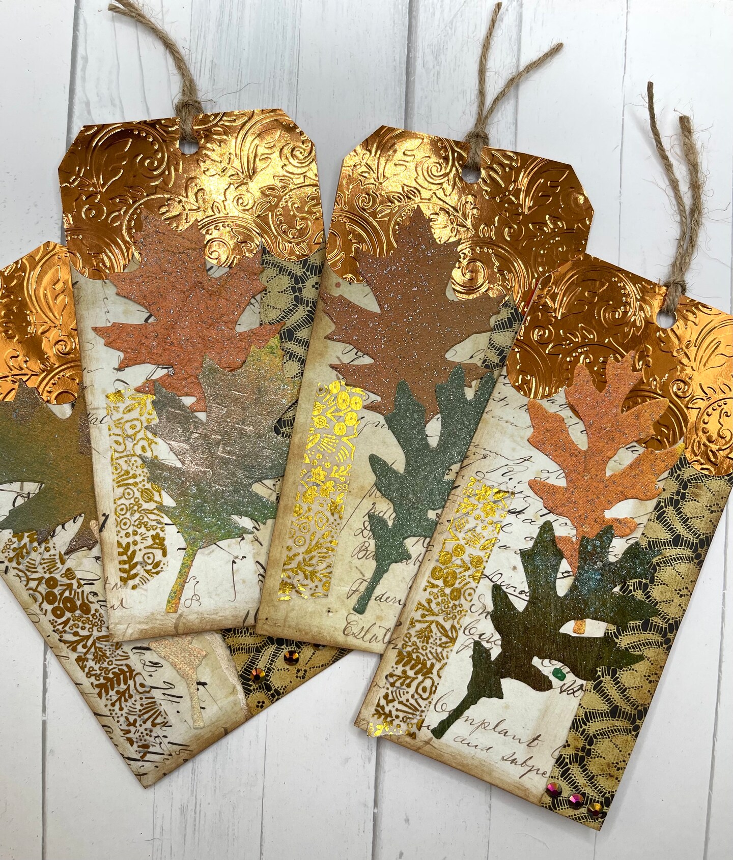 Handmade Collage Gift Tags Junk Journal Set of 4 MakerPlace by Michaels