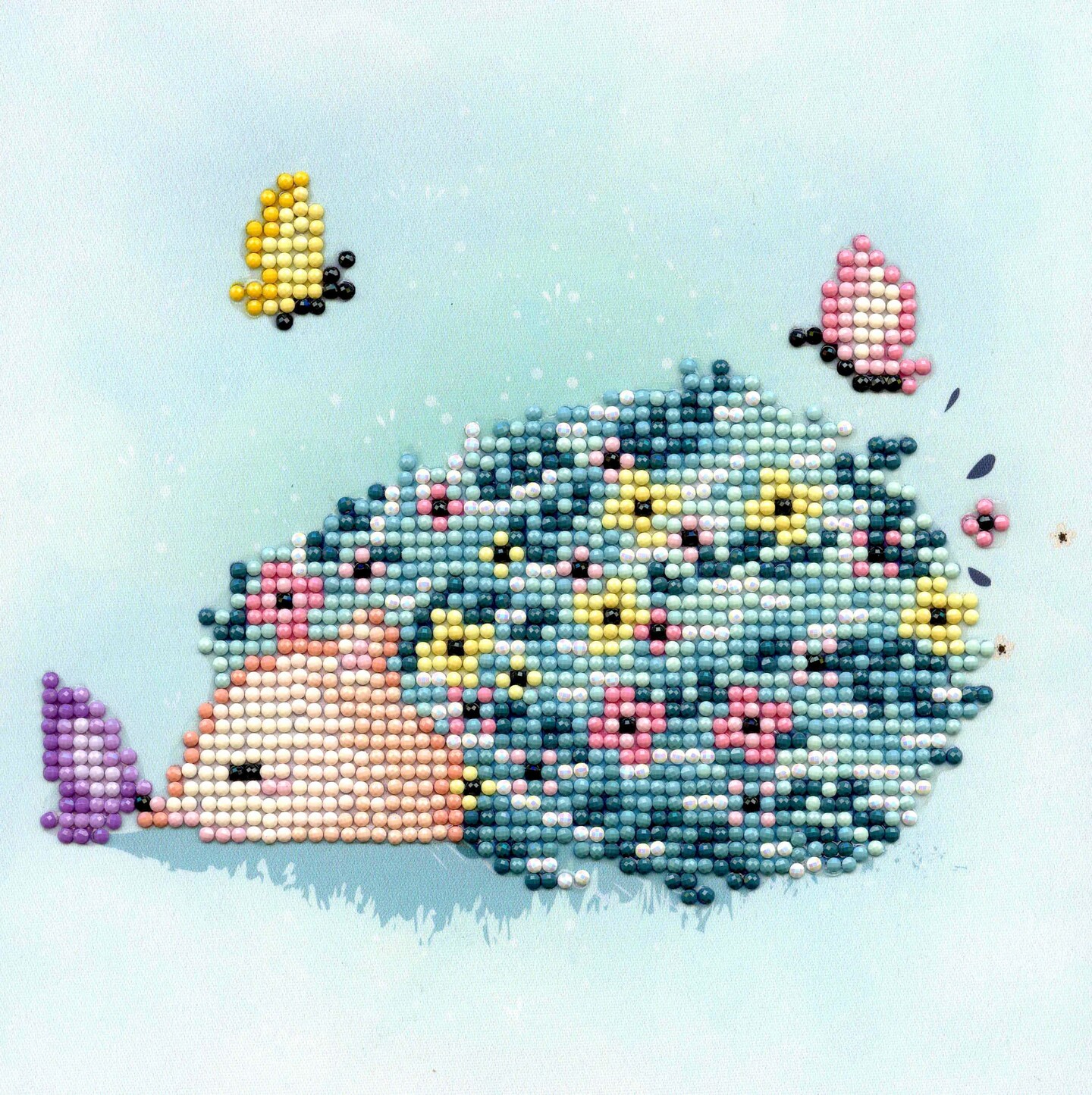 DIAMOND ART BY LEISURE ARTS Hedgehog, 8&#x22;x8&#x22;, Beginner Diamond Painting Kits for Adults, Diamond Art for Adults, Diamond Art Kit, Diamond Art Painting