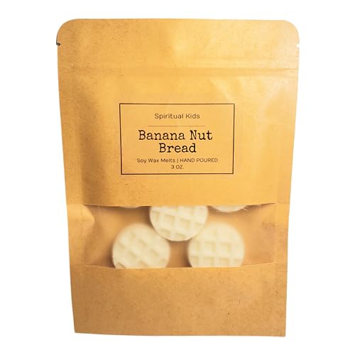 Banana Nut Bread Soy Wax Waffle Melts 3oz HIGHLY SCENTED | Fruit Wax Melts | Food Scented Melts | Birthday Gift | Waffle Shaped Melts