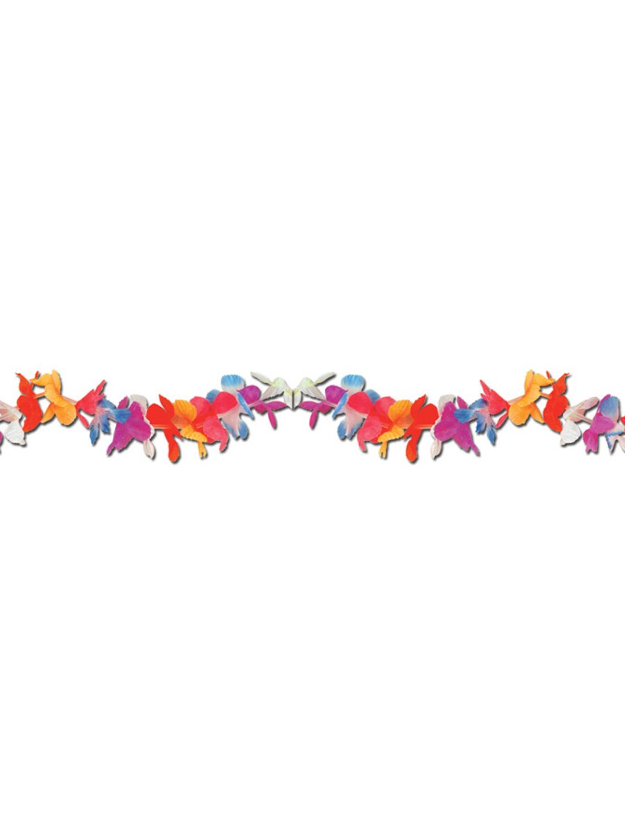 Hawaiian Luau Tropical Flower Silk N petals Garland Celebration Decoration