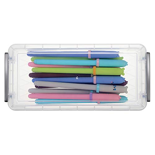 BTSKY Large Capacity Pencil Box, Office Supplies Storage Organizer Box, Brush Painting Pencils Storage Box Watercolor Pen Container Drawing Tools(6 Pack)