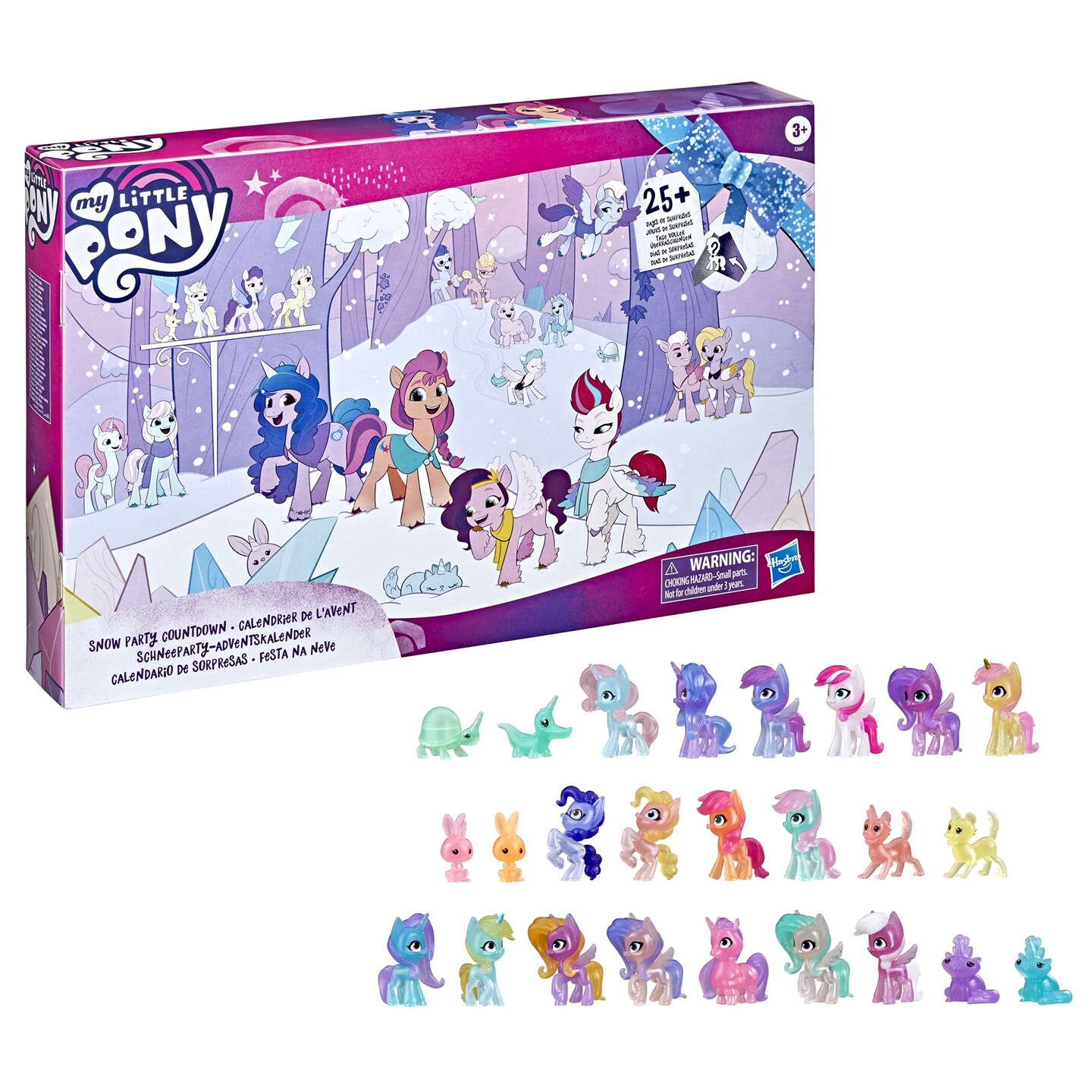 My Little Pony: A New Generation Movie Snow Party Countdown Advent Calendar Toy for Kids - 25 Surprise Pieces, Including 16 Pony Figures (Exclusive)