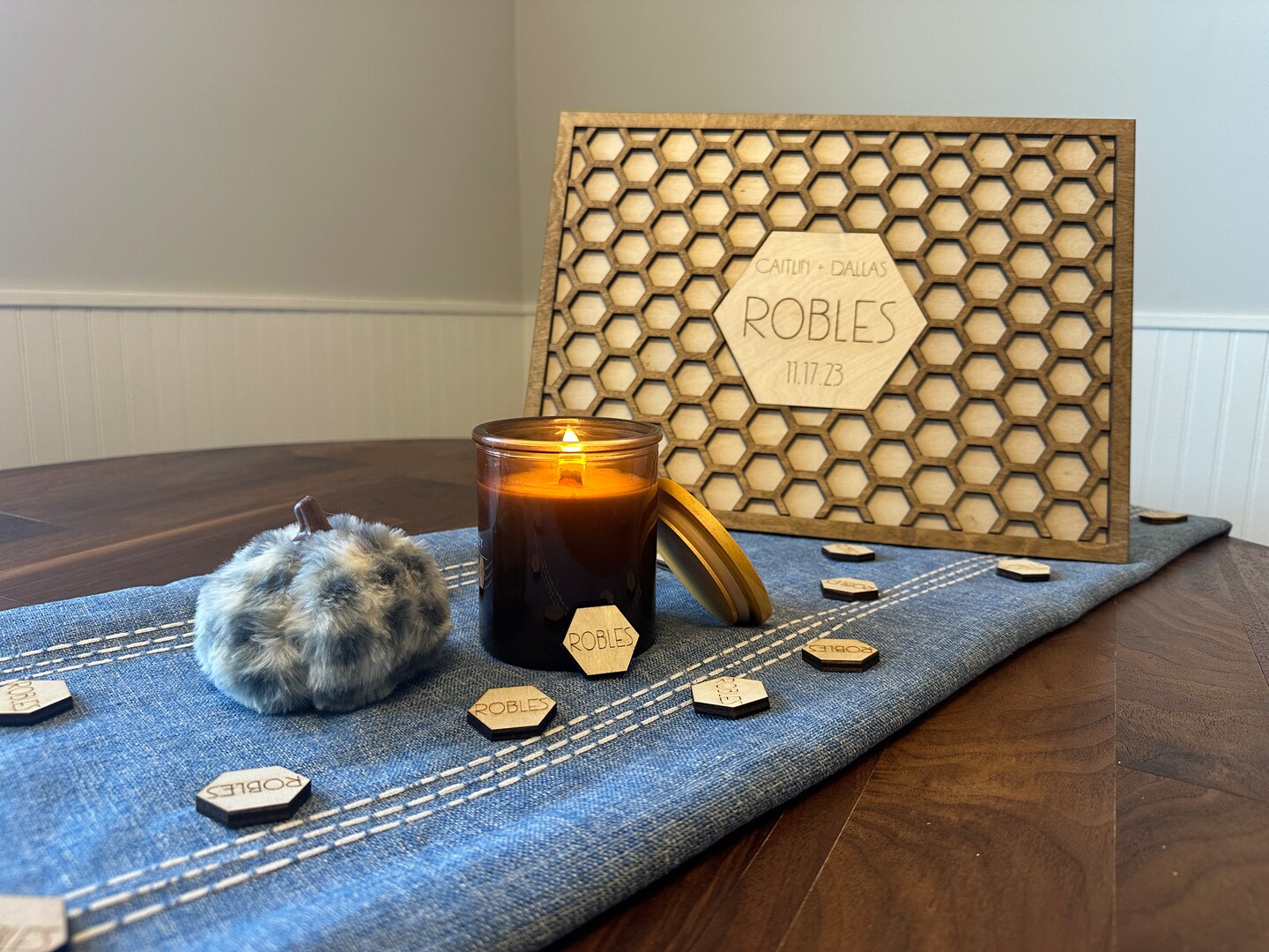 JC Classics Wedding Guest Book Set With Pen Holder - Purple Satin & Rhinestone Design