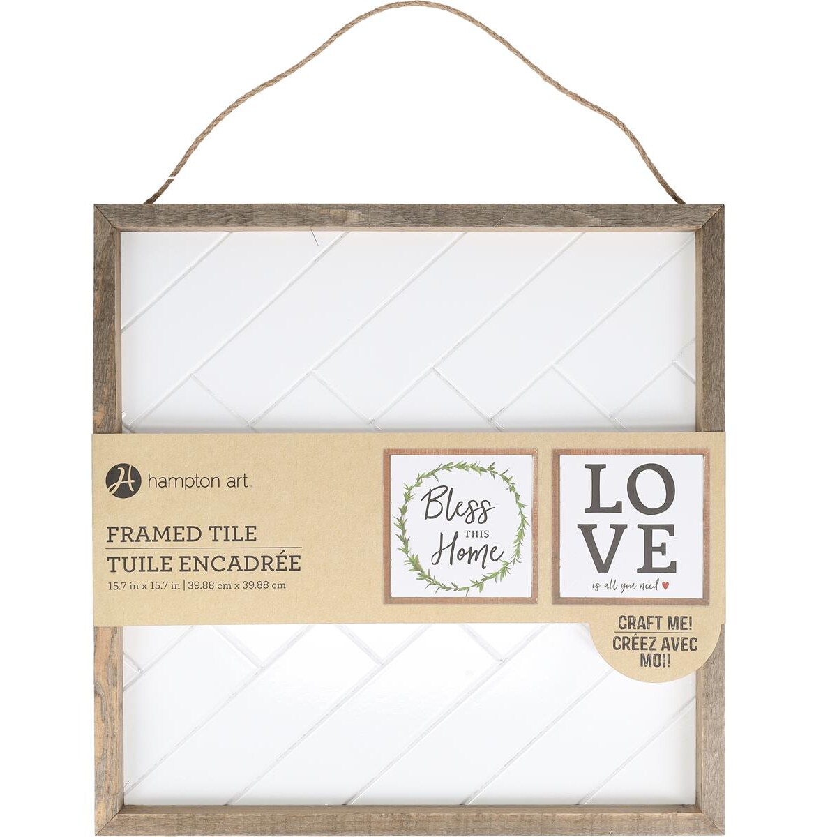 Hampton Art Rustic Frame Subway Tile 16x16