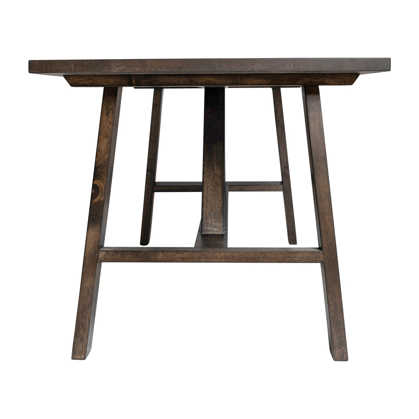 Merrick Lane Mabel Farmhouse Trestle Coffee Table, Solid Wood Rustic Accent Table