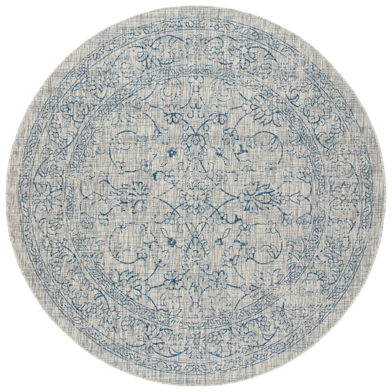 Safavieh Outdoor Cy8680-36812 Courtyard Grey / Navy Rug