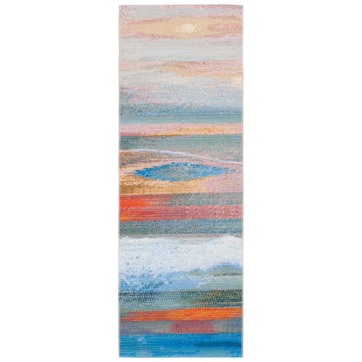 SAFAVIEH Cabana Collection Accent Rug - 4' x 6', Black & Rust, Tropical Design, Non