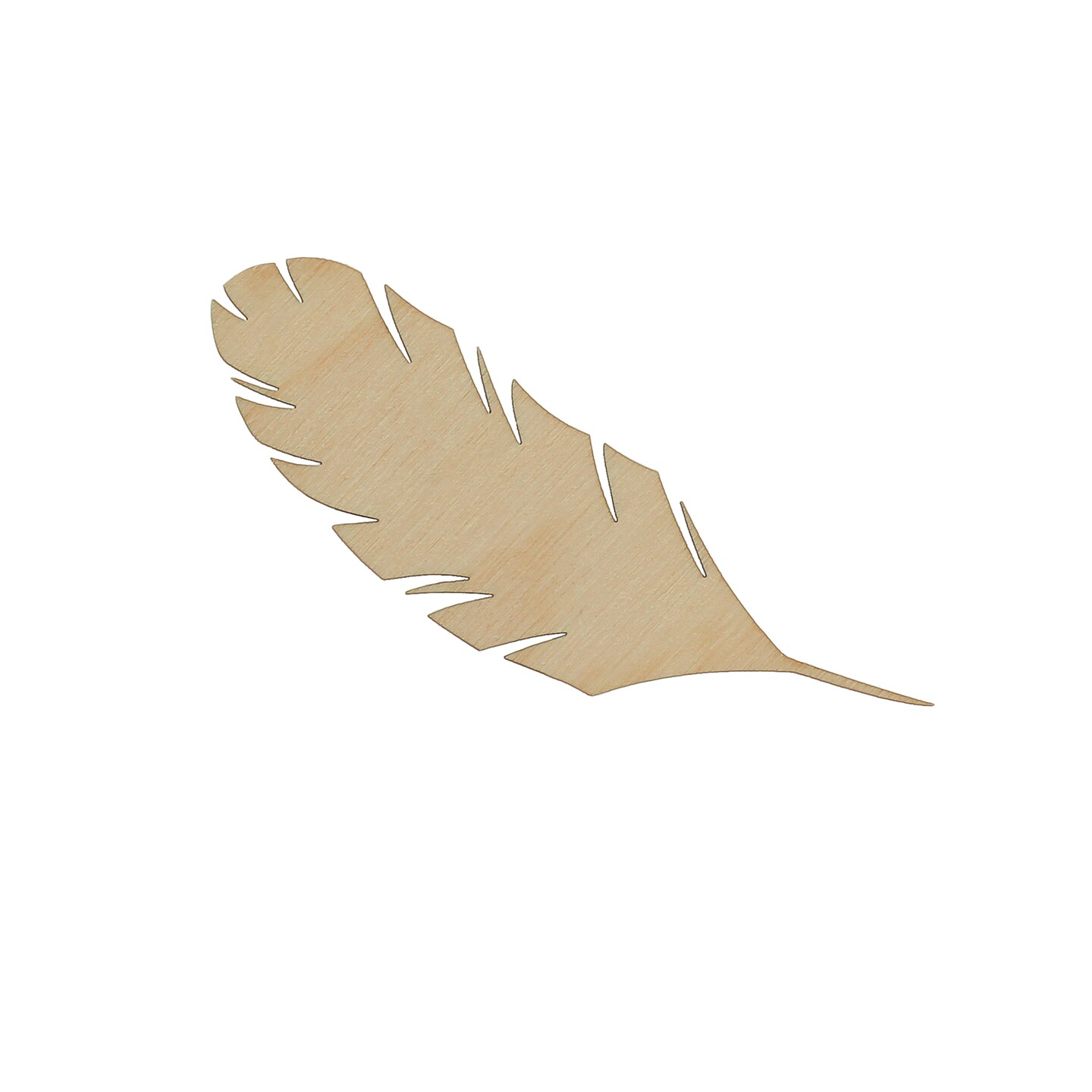 Essentials By Leisure Arts Arts Flat Wood Shape 24pc Feather