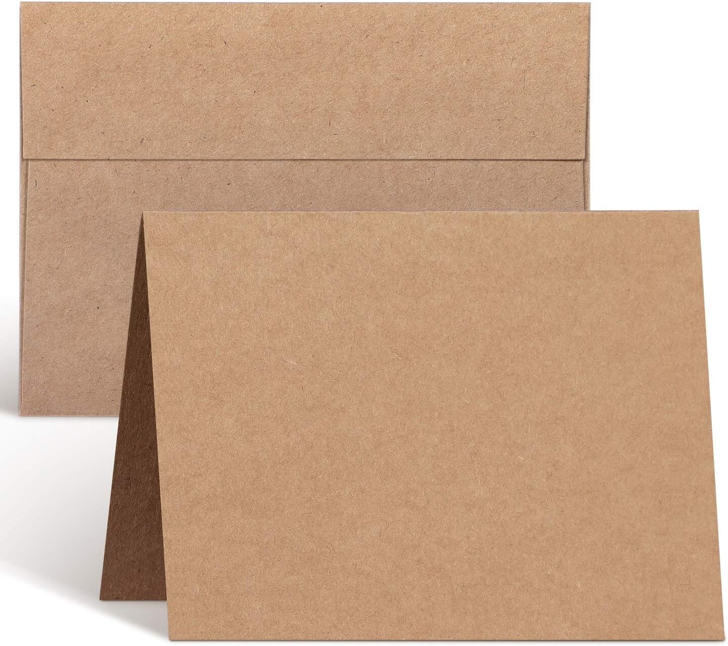 Blank Cards and Envelopes 100 Pack, Ohuhu 5 x 7 Heavyweight Kraft Paper  Folded Cardstock and A7 Envelopes for DIY Greeting Cards, Wedding,  Birthday
