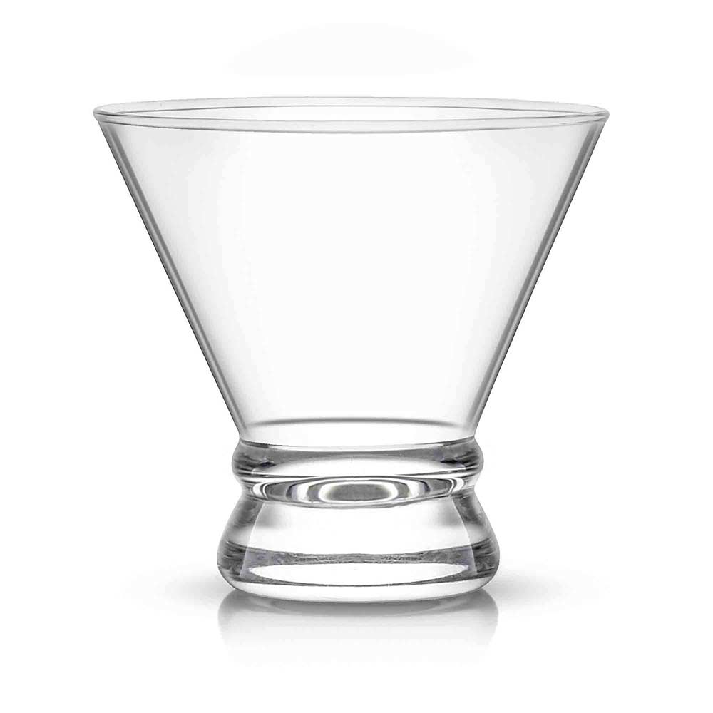 JoyJolt Afina Stemless Martini Glasses - 8 oz - Set of 4