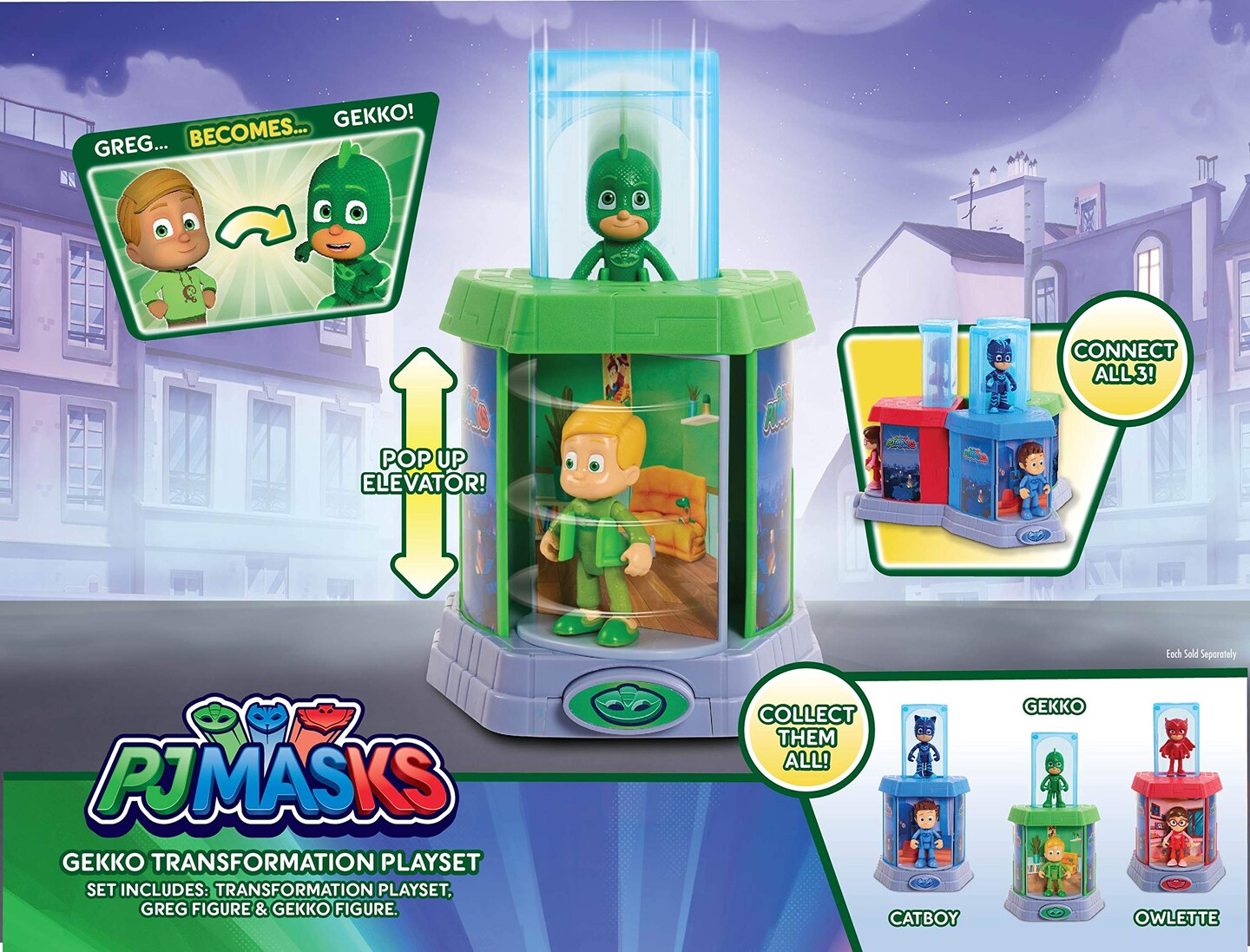 PJ Masks Transforming Figures, Gekko, by Just Play