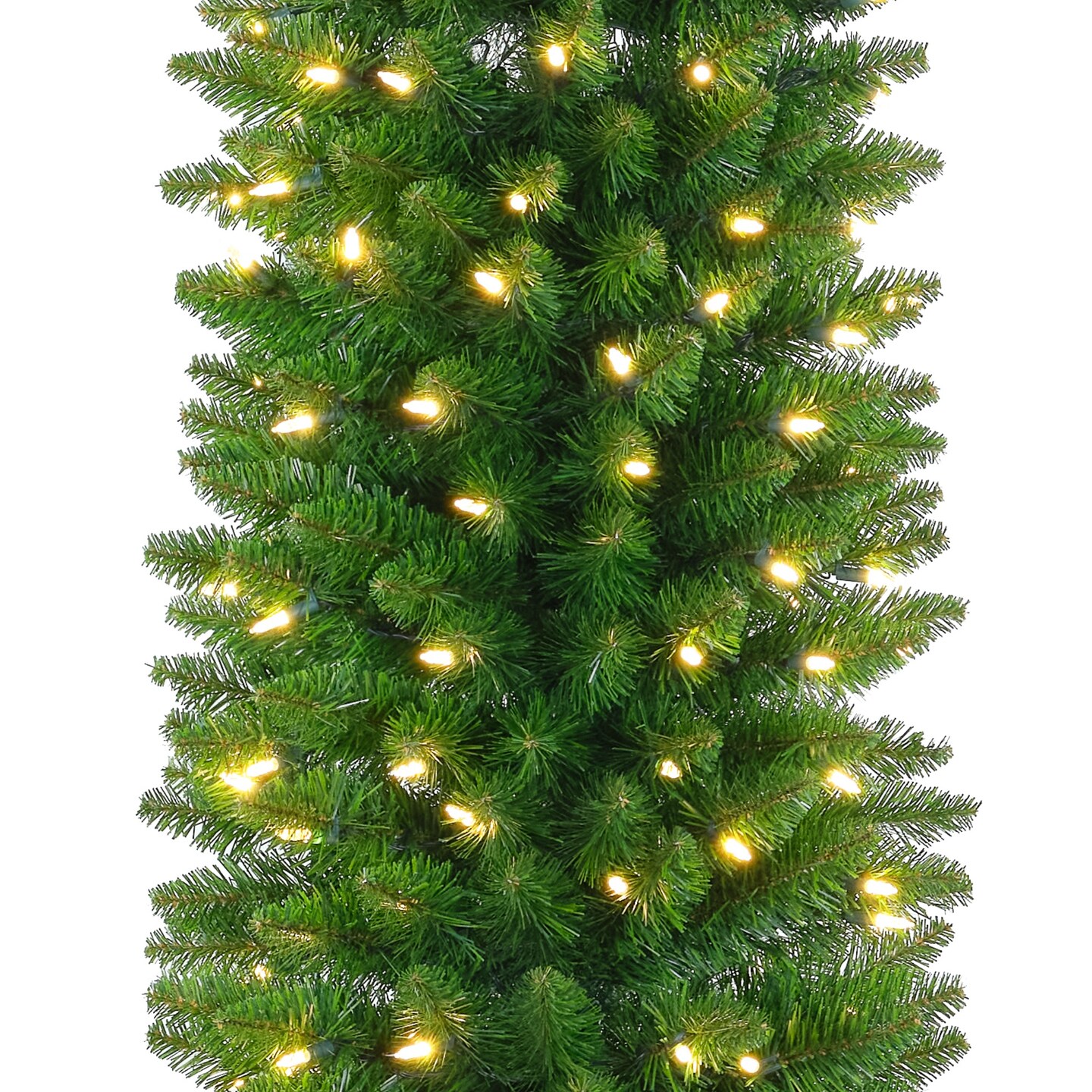 Slim Pencil Christmas Tree Prelit Clear LED - Artificial - HOLIDAY TREE