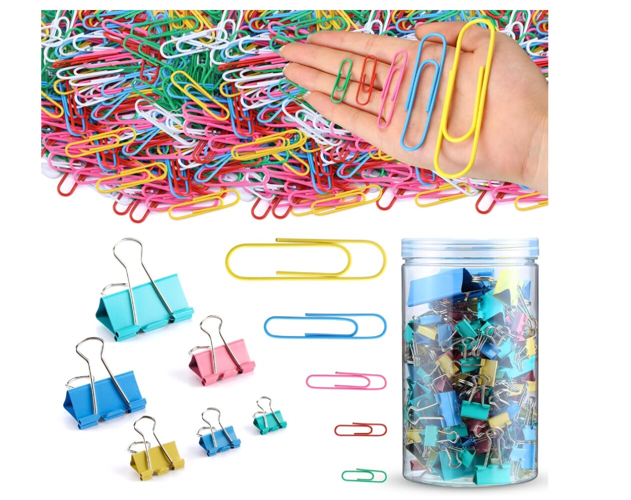 Kitcheniva Assorted Paper Clips And Binder 800 Pcs Michaels