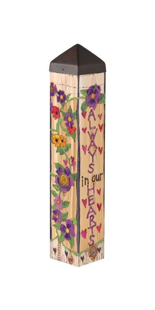 Our Hearts Remember Art Pole 20 Inches Tall Memorial Always In Our Hearts