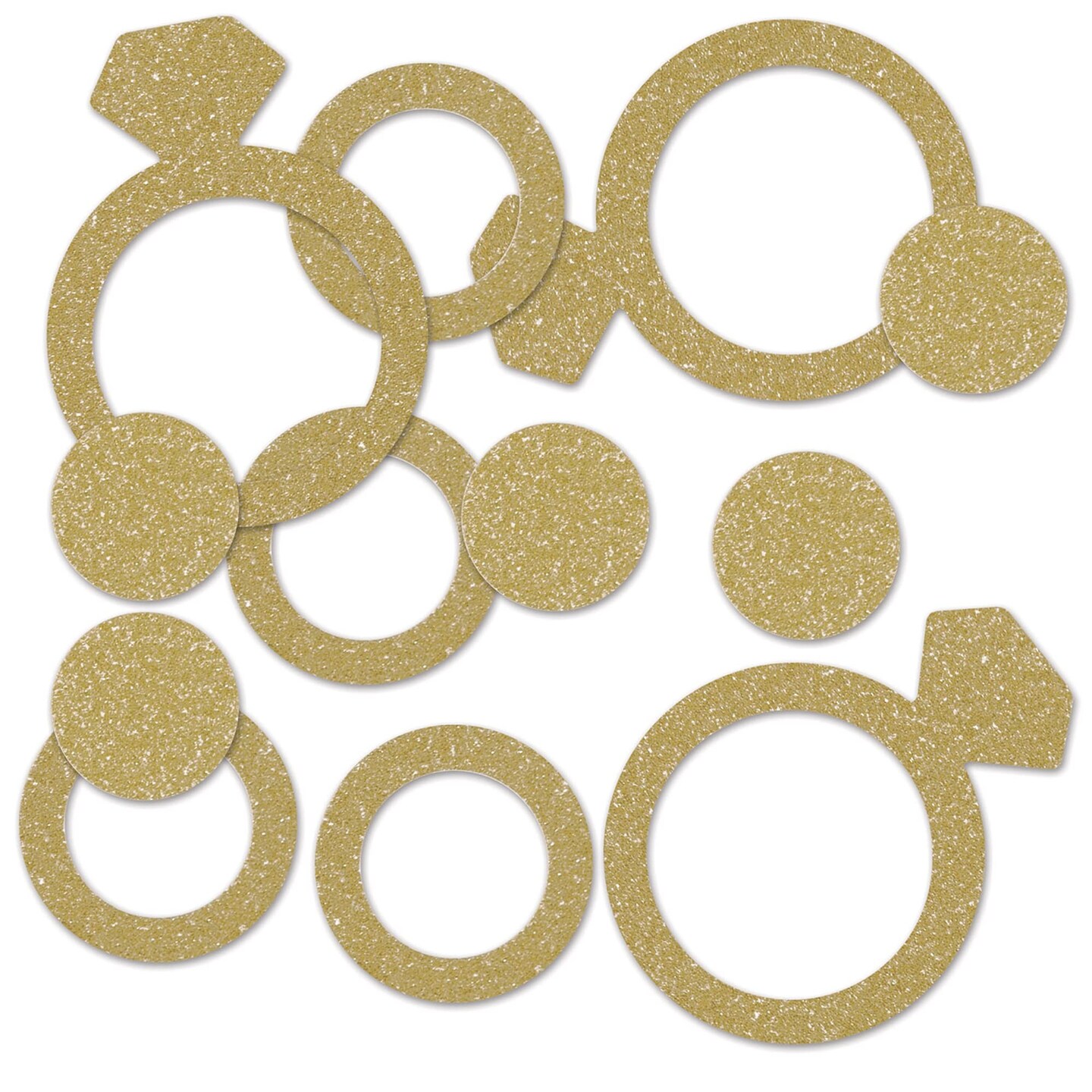 Diamond Ring Deluxe Sparkle Confetti - 12 Exquisite Pieces for Elegant Celebrations