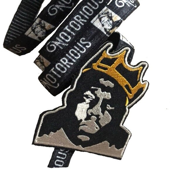 Notorious big biggie dog leash fashion designer patch crown gold
