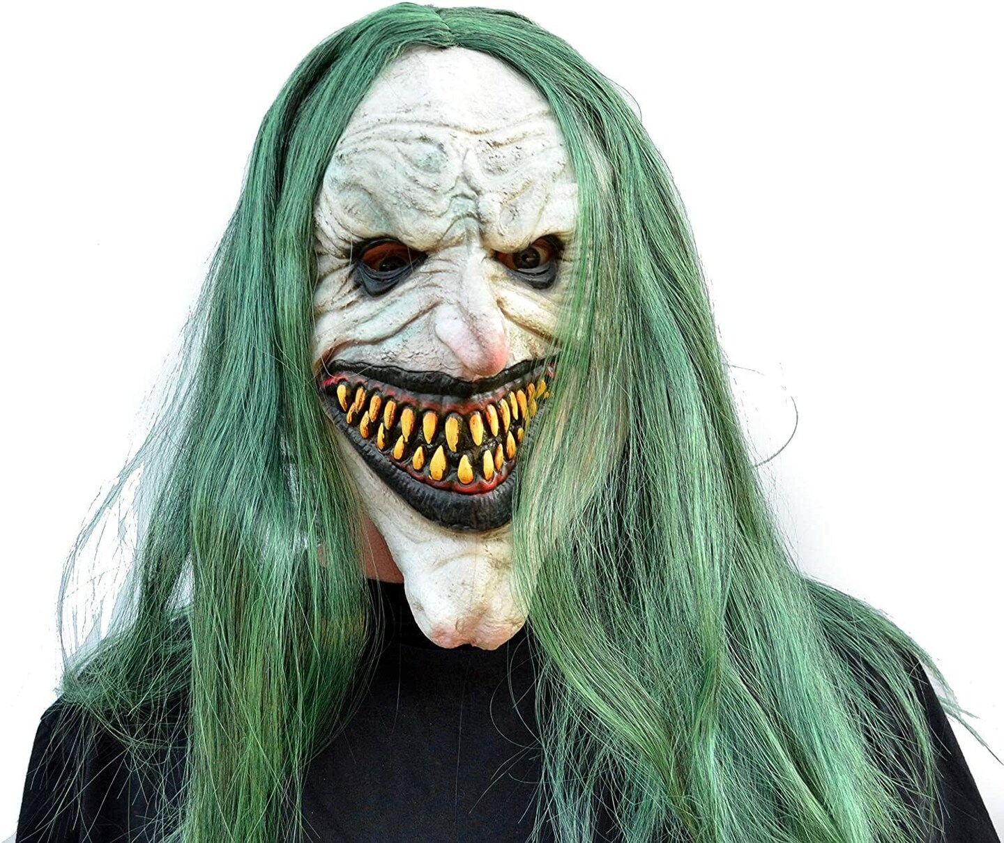 Kitcheniva Halloween Clown Mask With Green Hair Costume