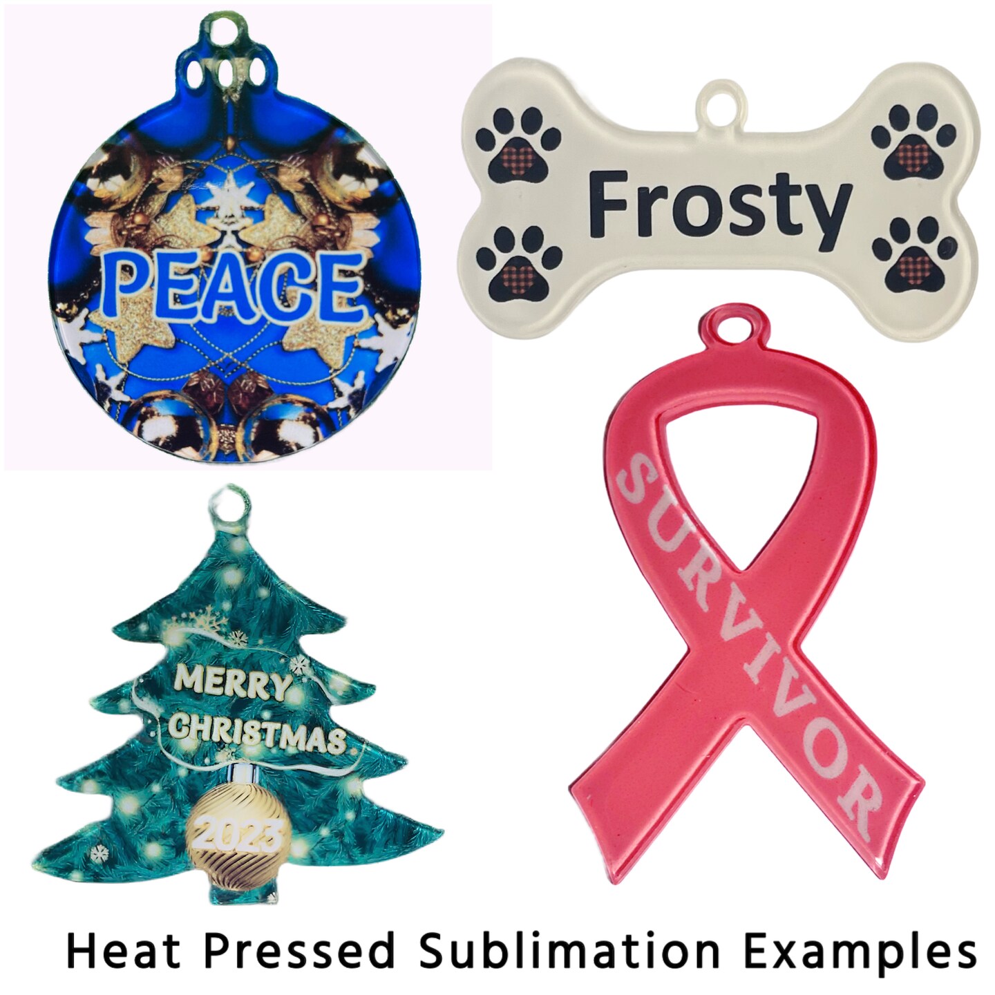 Cute pattern sublimation blanks acrylic ,ornaments