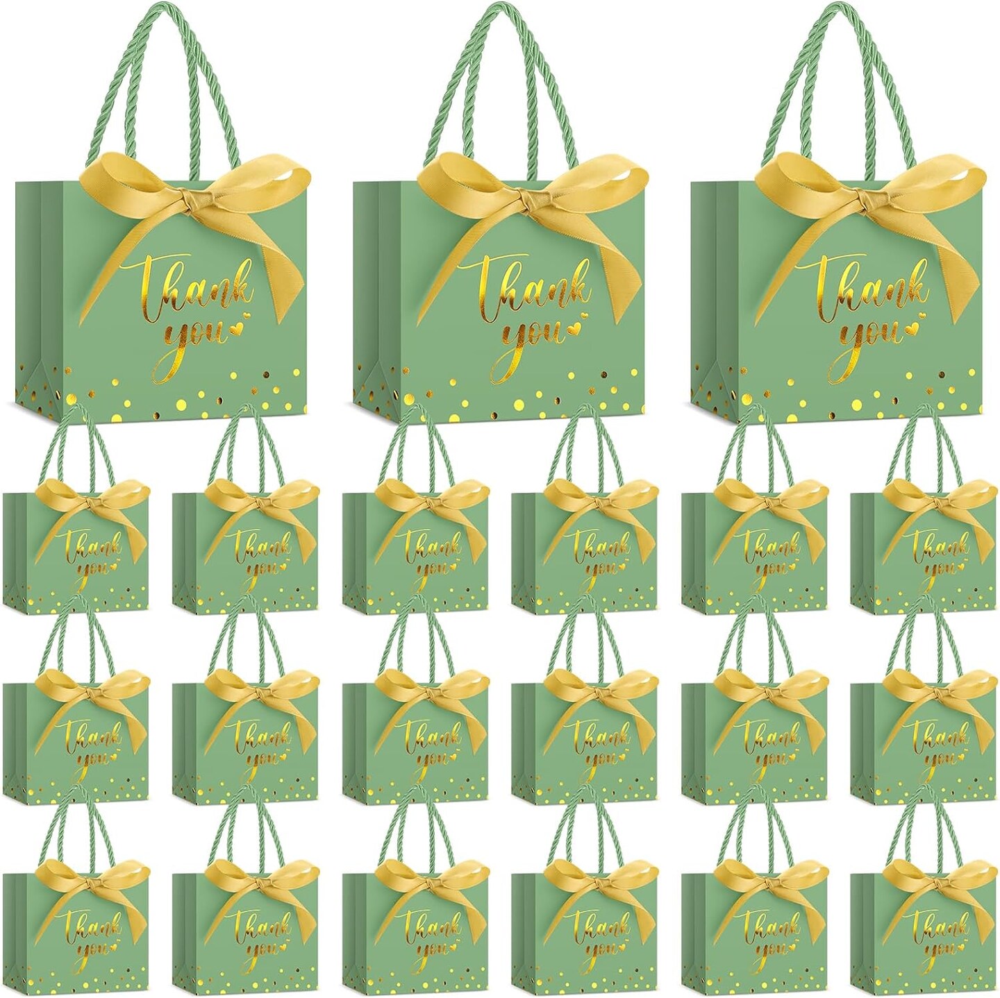45-Pieces Mini Paper Gift Bags with Handle &#x26; Bow