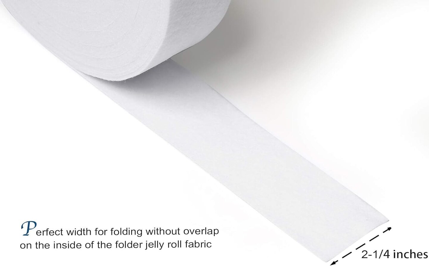 On-A-Roll Upholstery Needle-Punched Cotton Batting for Jelly Roll Rugs, Purses, 2-1/4 inches by 50 Yards