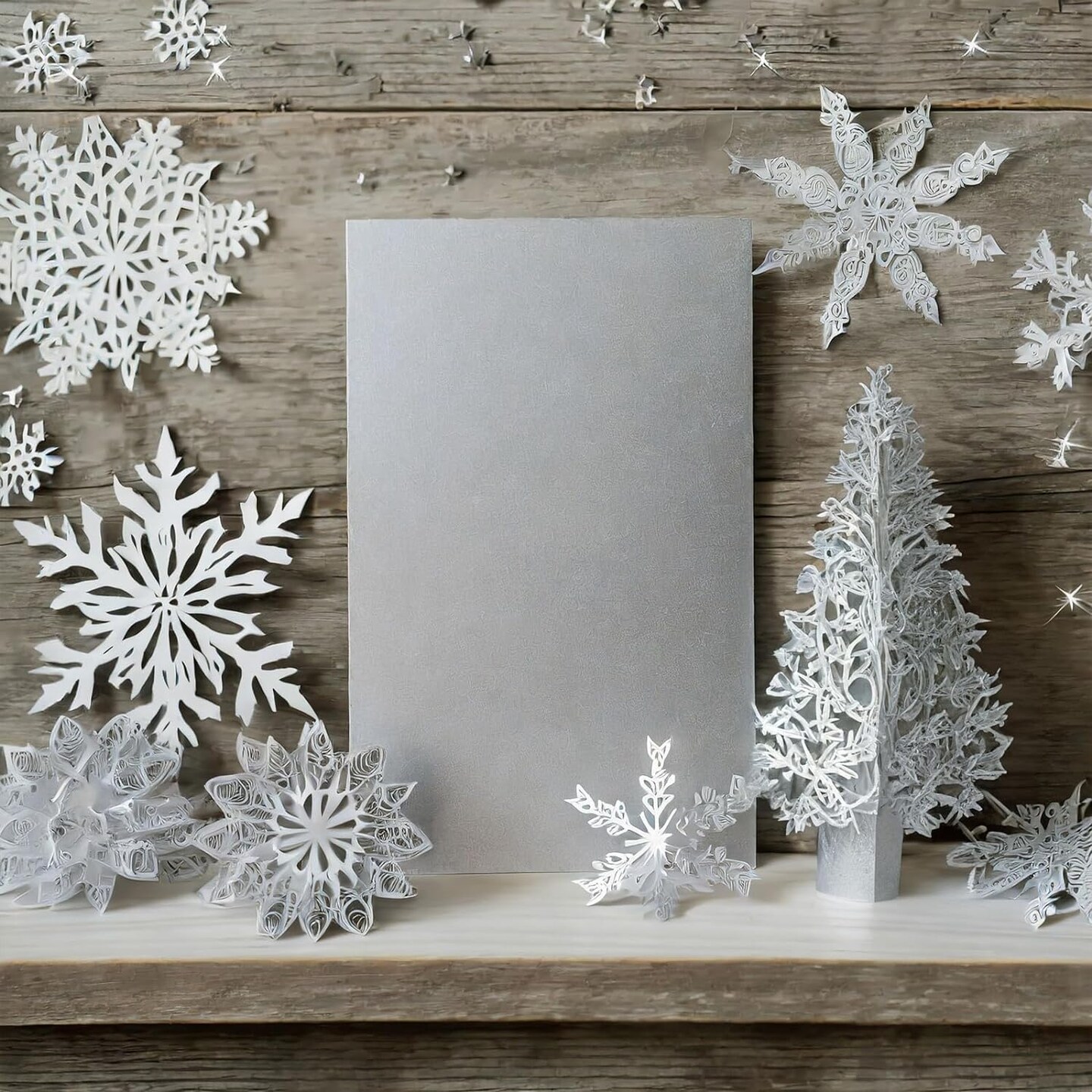 96 Sheet Silver Shimmer Metallic Cardstock, Double-Sided Paper for Scrapbooking, DIY Projects (8.5x11 In, 250 gsm)