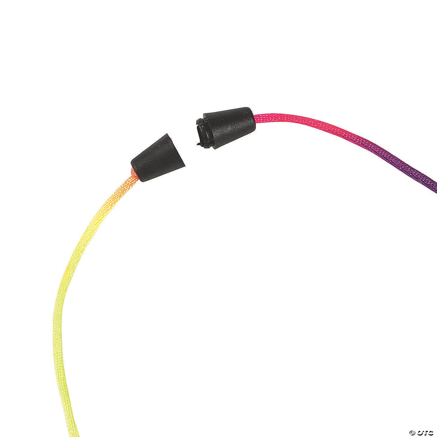 3 1/2" Mini Brightly Colored Flashlights on a Multicolor Rope - 12 Pc.