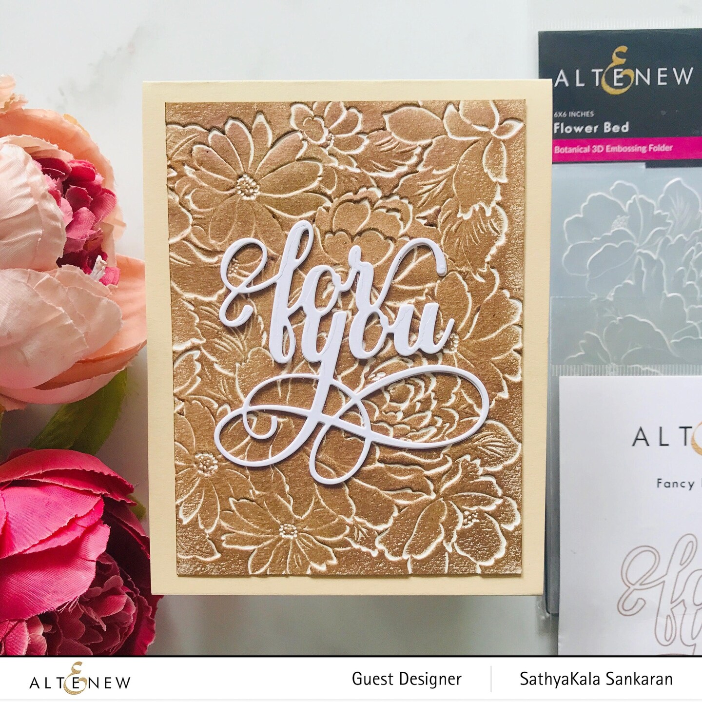 Flower Bed 3D Embossing Folder