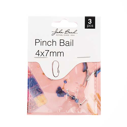 John Bead Must Have Findings 4x7mm Pinch Bails, 3pcs