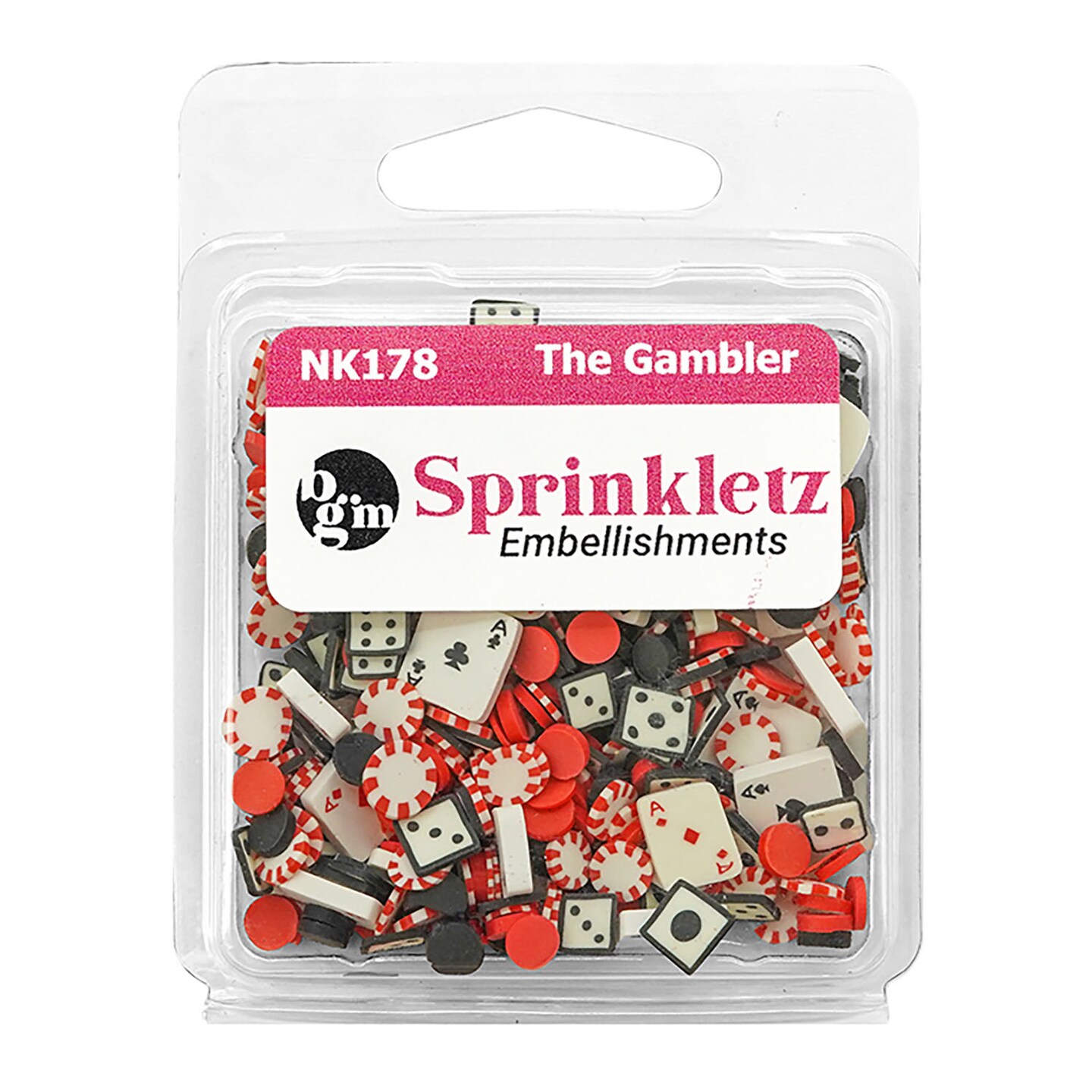 Buttons Galore Sprinkletz DIY Craft Embellishment Polymer Clay Pieces 36 Grams - 3 Packs of The Gambler