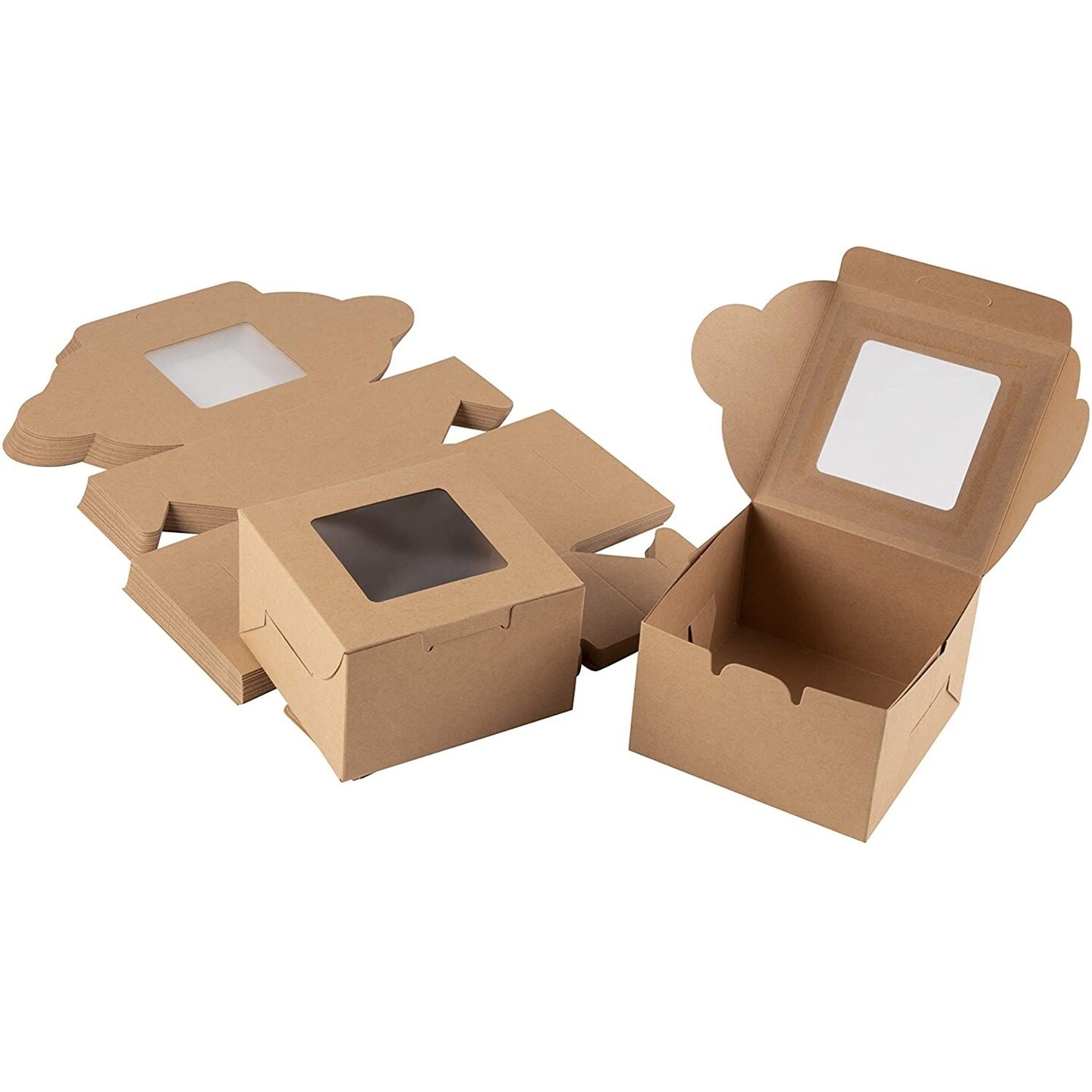 Cake Box with Window, 265L x 265W x 100H mm | Berica Packaging NZ