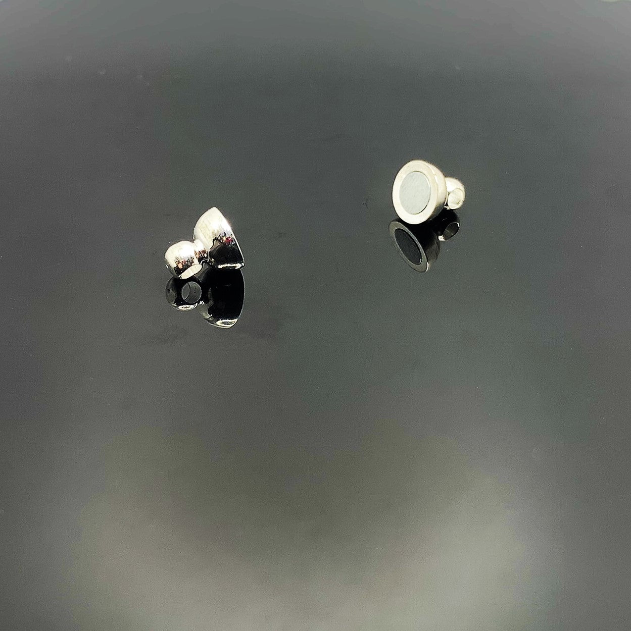 4, 20 or 50 Pieces: Round Magnetic Silver Plated Jewelry Clasps