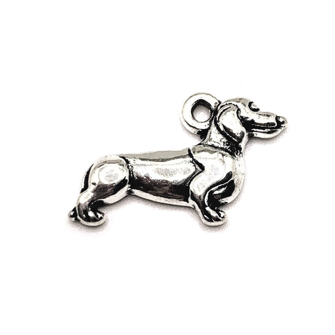 4, 20 or 50 Pieces Silver Dachshund Wiener Dog Charms Michaels