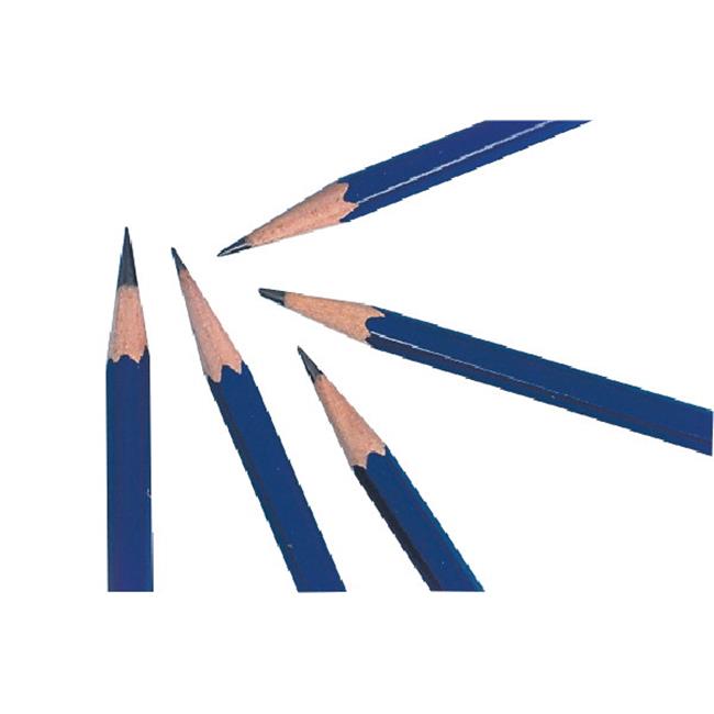 Hexagonal Non-Toxic 2H Thin Tip Drawing Pencil, Black - Pack of 12