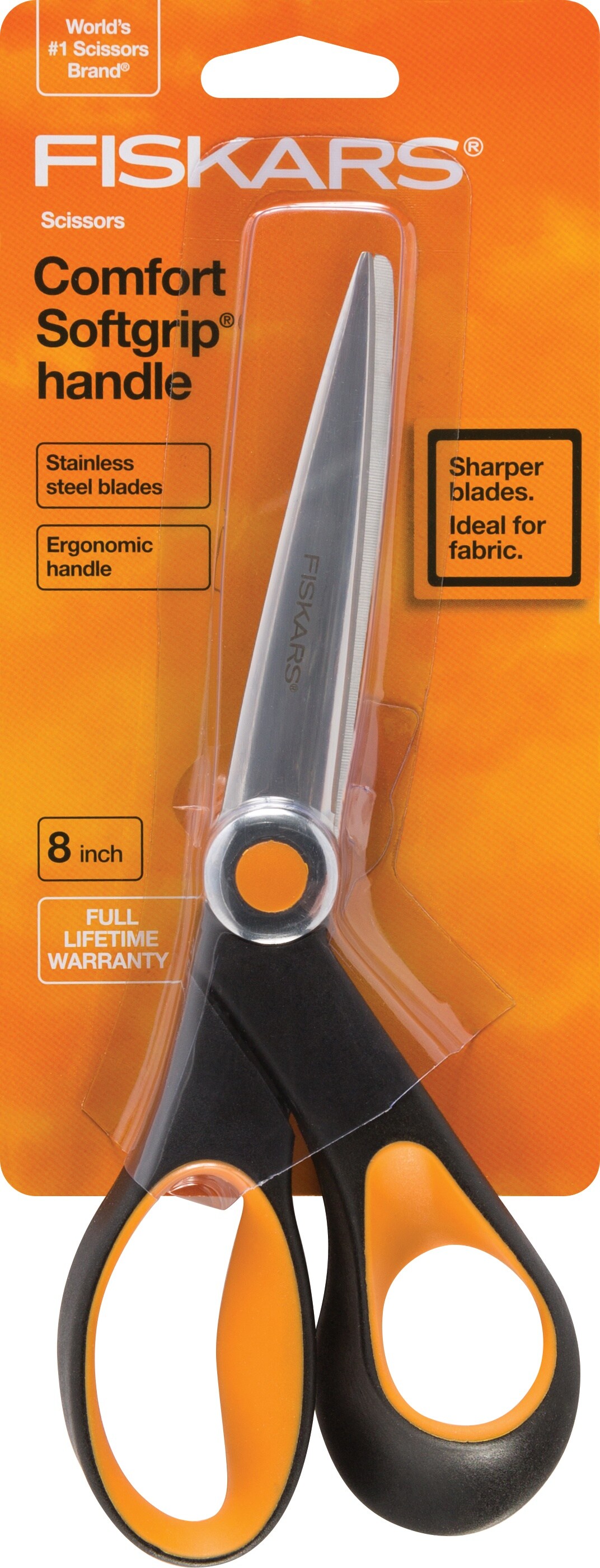 Fiskars Softgrip RazorEdge(TM) Bent Scissors 8"-Right-Handed