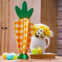 17 in. Unfinished Wooden Slotted Standing Carrot