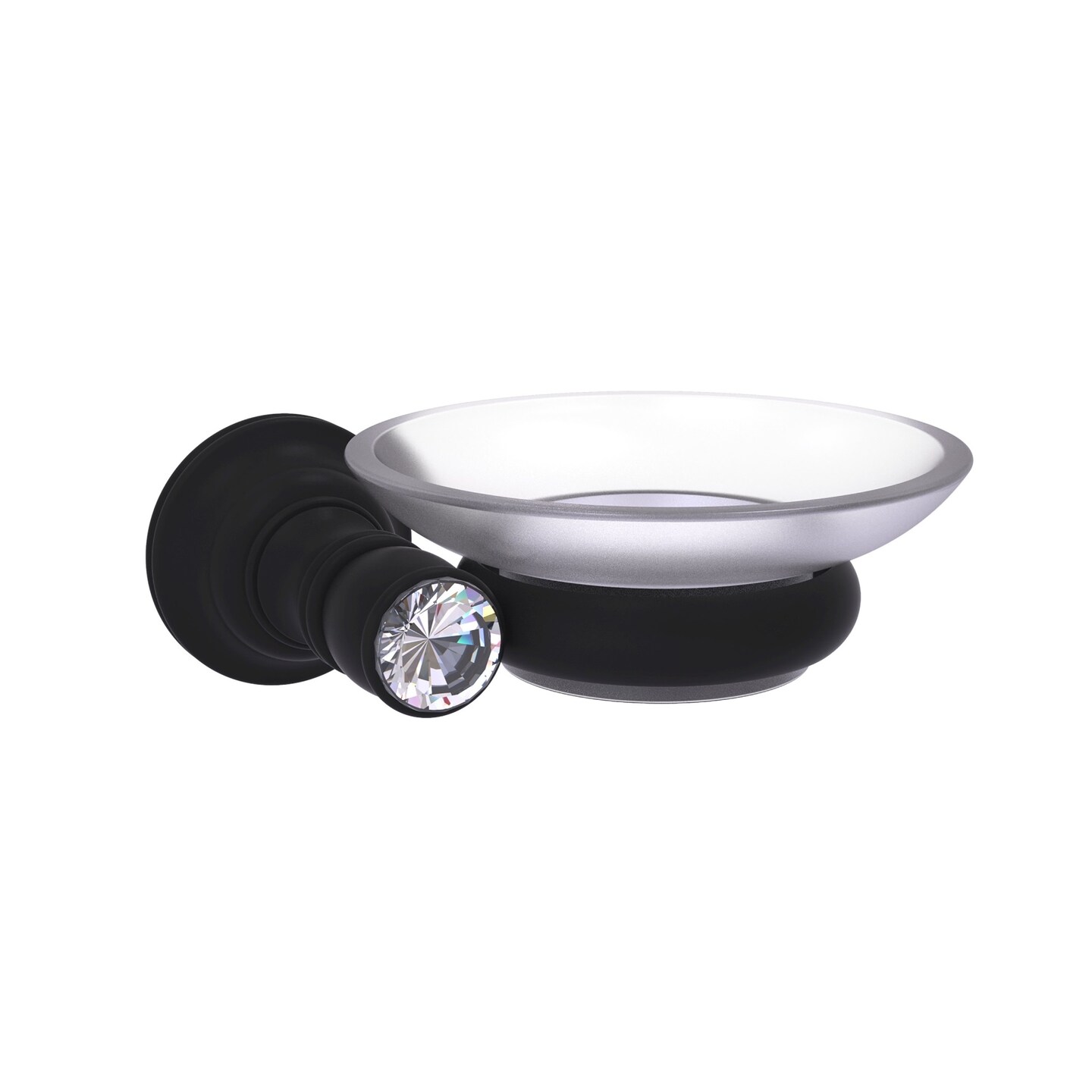 Carolina Crystal Collection Wall Mounted Soap Dish - Matte Black