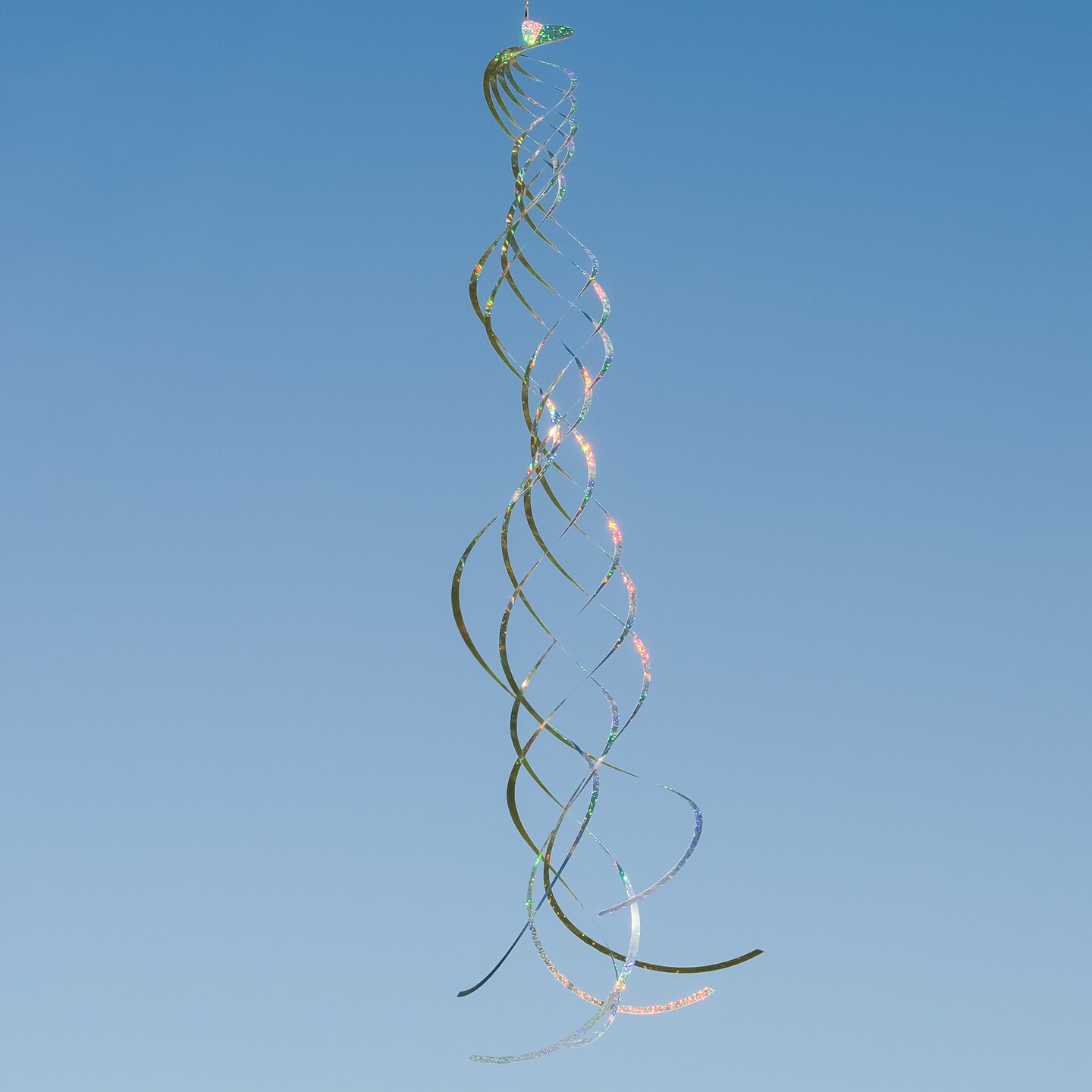 In the Breeze Silver Mylar Turbulence - Hanging Decoration & Yard Art - Bird & Animal Deterrent