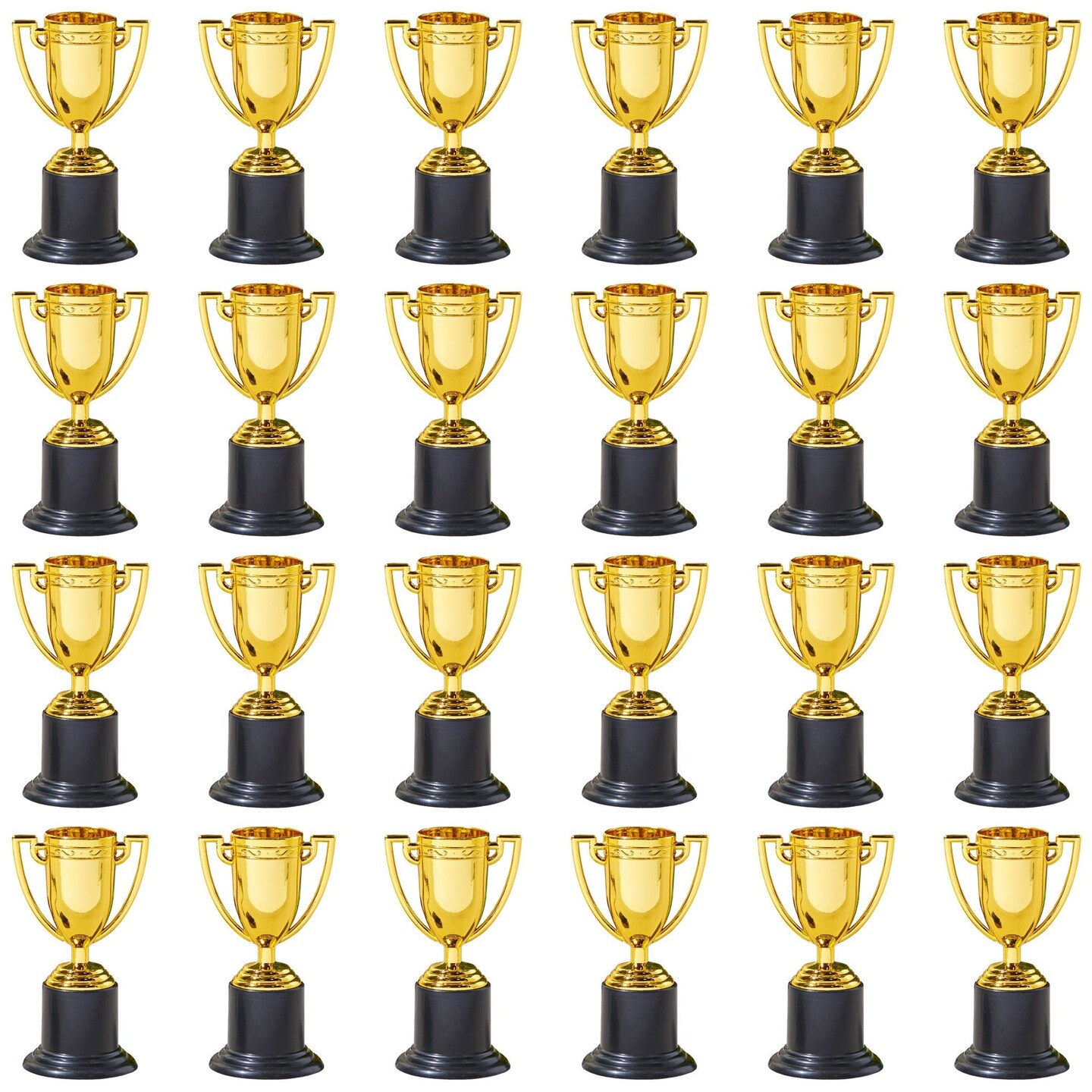24 Pack Mini Trophies for All Ages Awards, Gold Participation Trophy Cup for Sports, Tournaments, Competitions (4 In)
