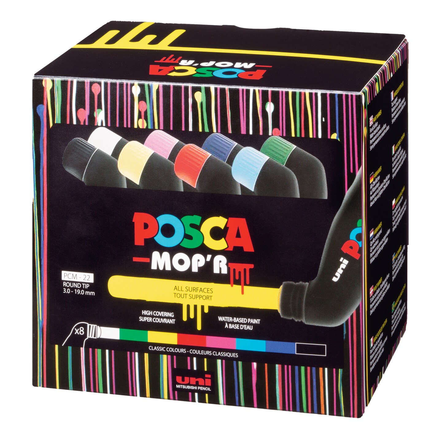 Artists Emporium on X: POSCA MOP'R 🎨✨ With a range from 3mm to 19mm, this  giant-tip wonder lets you experiment with endless effects. From fine lines  to dramatic drips, stamps to splashes