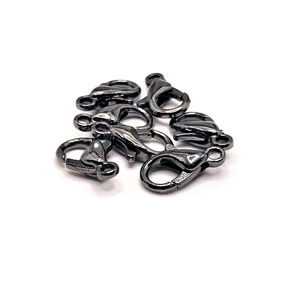 100 or 500 Pieces 6 x 10 mm Gunmetal Plated Lobster Claw Clasps Michaels