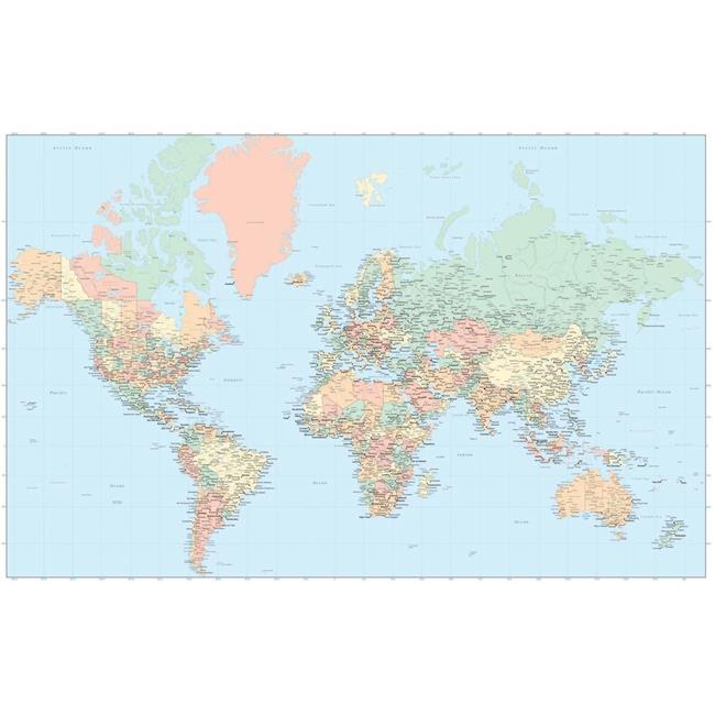 Advantus AVT97644 Laminated World Wall Map - Assorted Color | Michaels