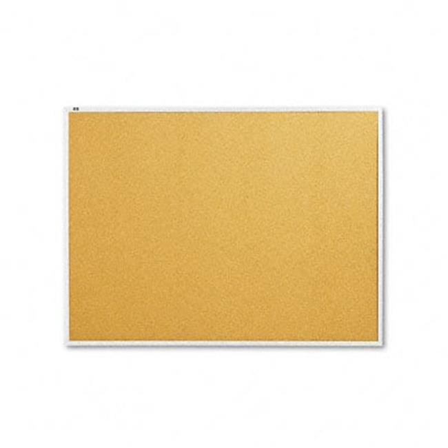Quartet Cork Bulletin Board Natural Cork/Fiberboard 48 x 36 Aluminum Frame