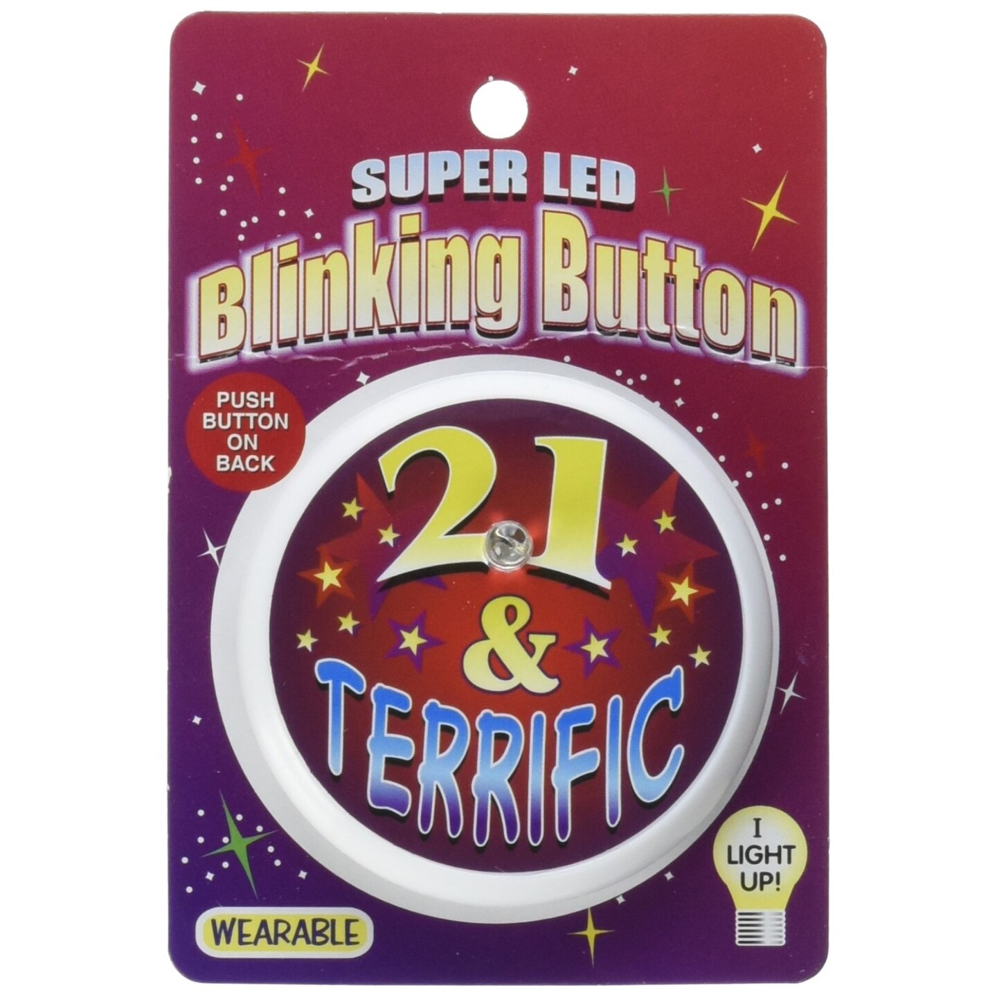 21 &#x26; Terrific Blinking Button (Pack of 6)