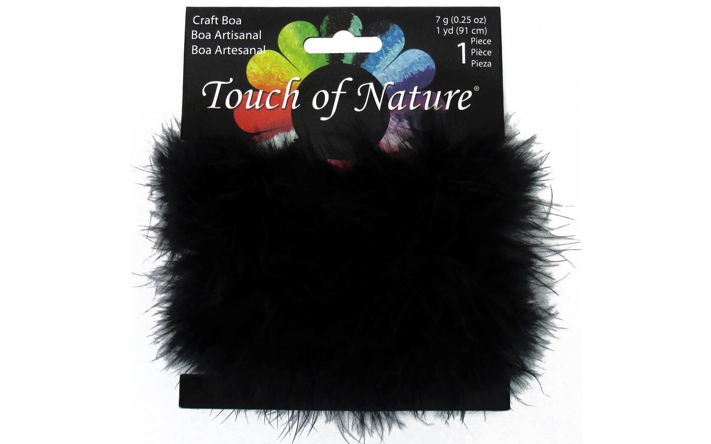 Midwest Design Boa Fluffy &#x27;Turkey 1yd Black 7gm