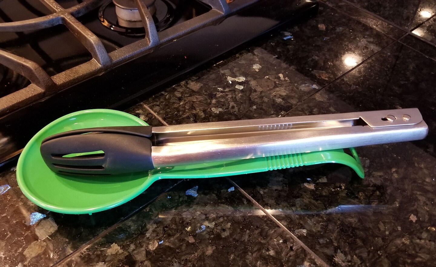 Handy Housewares 11&#x22; Durable Plastic Spoon Rest Kitchen Utensil Holder - Keeps Your Counters Clean