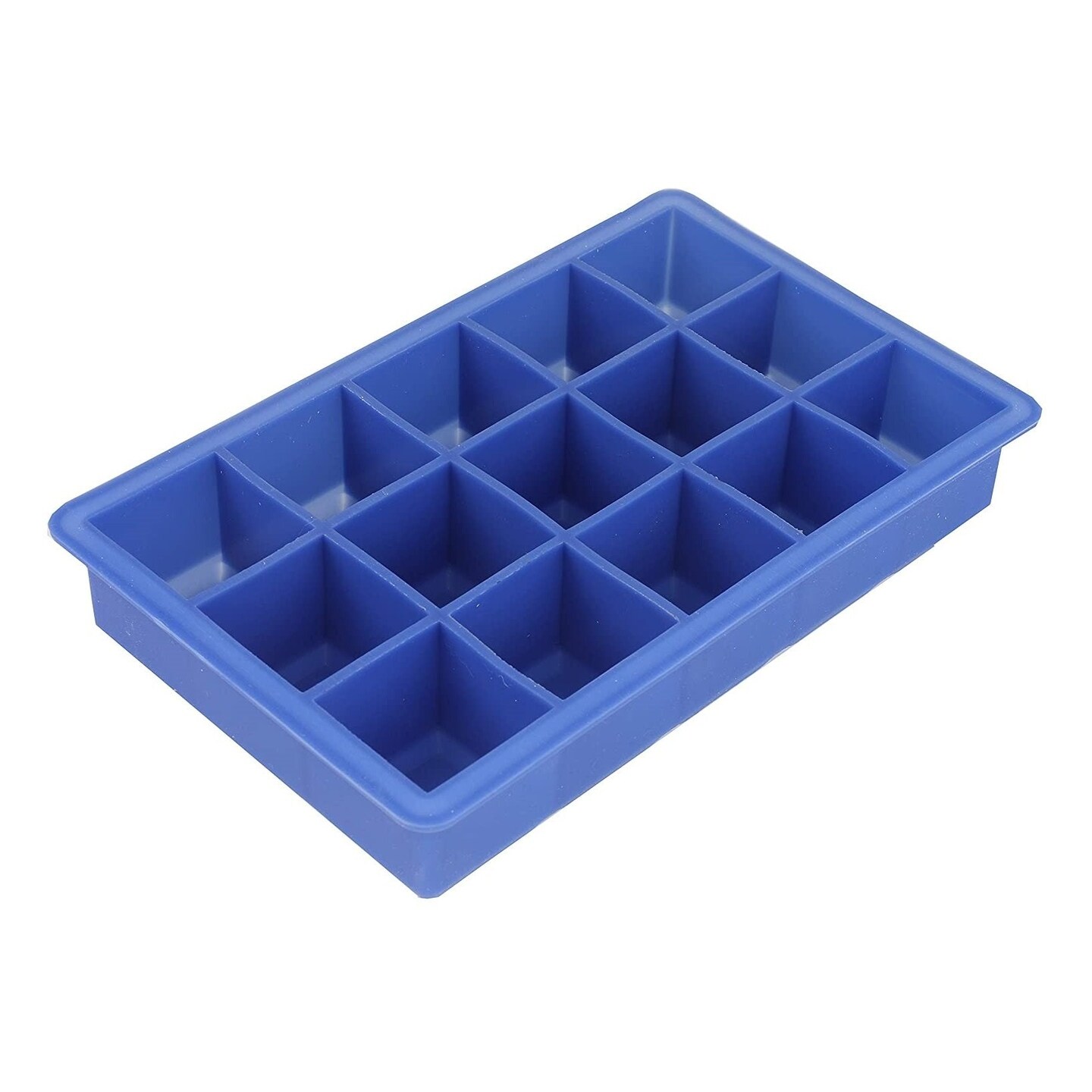Chef Craft 15-Cube Silicone Ice Cube Tray - Makes Large 1.25&#x22; Easy To Remove Cubes