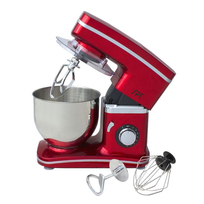 SPT 8-Speed Stand Mixer, Red